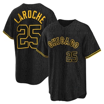 Replica Adam LaRoche Men's Chicago White Sox Black Snake Skin City Jersey