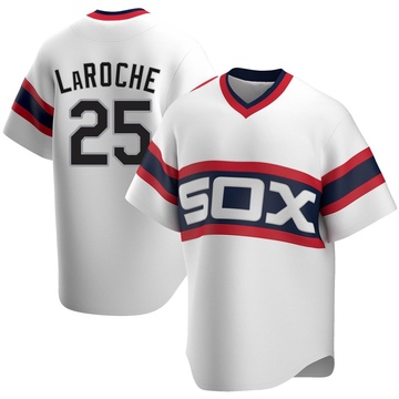 Replica Adam LaRoche Men's Chicago White Sox White Cooperstown Collection Jersey