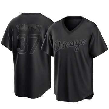 Replica Bobby Thigpen Men's Chicago White Sox Black Pitch Fashion Jersey