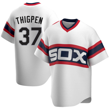 Replica Bobby Thigpen Men's Chicago White Sox White Cooperstown Collection Jersey