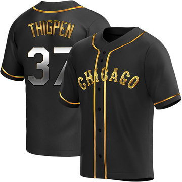 Replica Bobby Thigpen Youth Chicago White Sox Black Golden Alternate Jersey