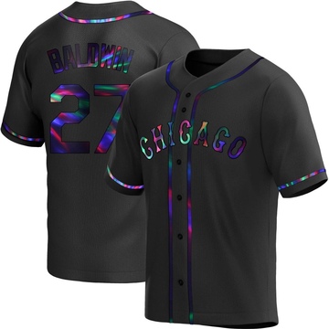 Replica Brooks Baldwin Youth Chicago White Sox Black Holographic Alternate Jersey