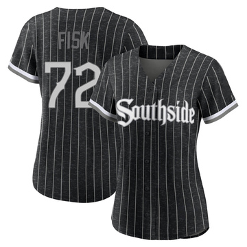 Replica Carlton Fisk Women's Chicago White Sox Black 2021 City Connect Jersey