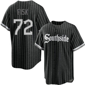 Replica Carlton Fisk Youth Chicago White Sox Black 2021 City Connect Jersey