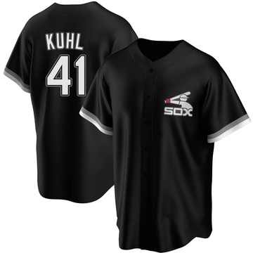 Replica Chad Kuhl Men's Chicago White Sox Black Spring Training Jersey