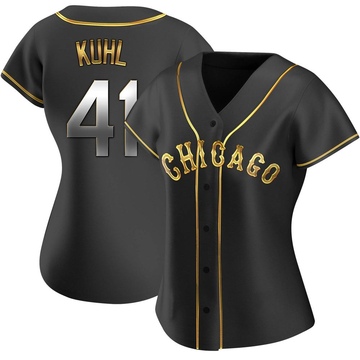 Replica Chad Kuhl Women's Chicago White Sox Black Golden Alternate Jersey