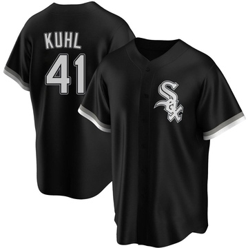 Replica Chad Kuhl Youth Chicago White Sox Black Alternate Jersey