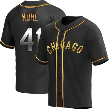 Replica Chad Kuhl Youth Chicago White Sox Black Golden Alternate Jersey