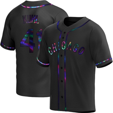 Replica Chad Kuhl Youth Chicago White Sox Black Holographic Alternate Jersey