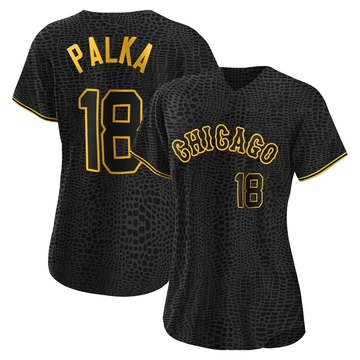 Replica Daniel Palka Women's Chicago White Sox Black Snake Skin City Jersey