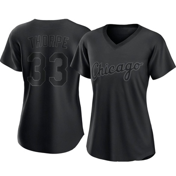 Replica Drew Thorpe Women's Chicago White Sox Black Pitch Fashion Jersey