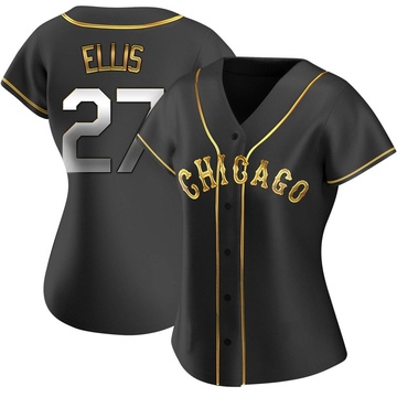 Replica Duke Ellis Women's Chicago White Sox Black Golden Alternate Jersey