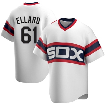 Replica Fraser Ellard Men's Chicago White Sox White Cooperstown Collection Jersey