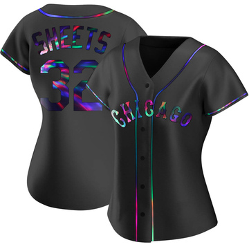 Replica Gavin Sheets Women's Chicago White Sox Black Holographic Alternate Jersey