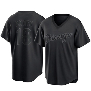 Replica Jacob Amaya Men's Chicago White Sox Black Pitch Fashion Jersey