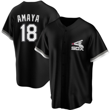 Replica Jacob Amaya Men's Chicago White Sox Black Spring Training Jersey