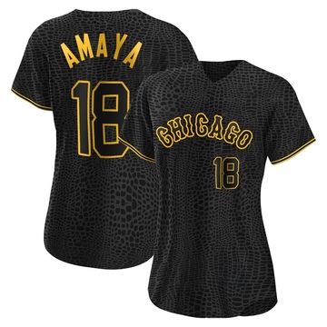 Replica Jacob Amaya Women's Chicago White Sox Black Snake Skin City Jersey