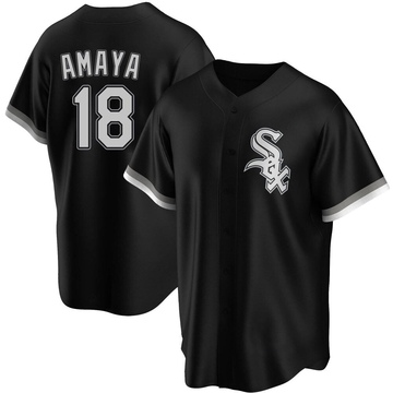 Replica Jacob Amaya Youth Chicago White Sox Black Alternate Jersey