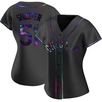 Replica Jared Shuster Women's Chicago White Sox Black Holographic Alternate Jersey