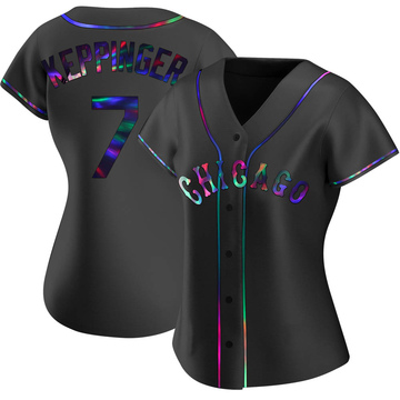 Replica Jeff Keppinger Women's Chicago White Sox Black Holographic Alternate Jersey