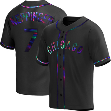 Replica Jeff Keppinger Youth Chicago White Sox Black Holographic Alternate Jersey