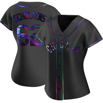 Replica Jesse Scholtens Women's Chicago White Sox Black Holographic Alternate Jersey