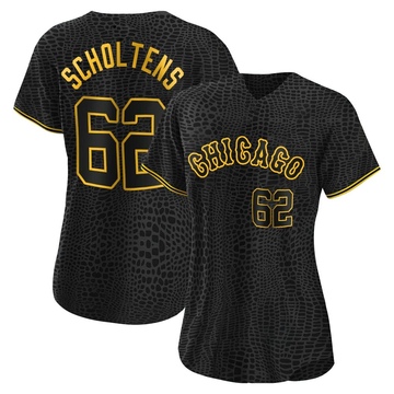 Replica Jesse Scholtens Women's Chicago White Sox Black Snake Skin City Jersey