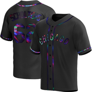 Replica Jesse Scholtens Youth Chicago White Sox Black Holographic Alternate Jersey