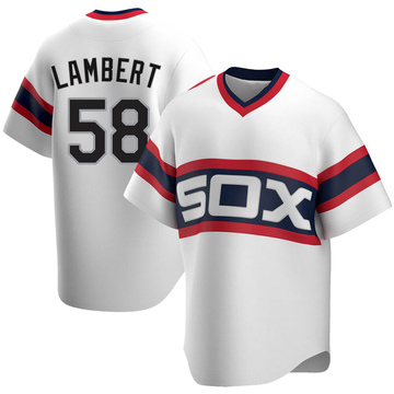 Replica Jimmy Lambert Men's Chicago White Sox White Cooperstown Collection Jersey