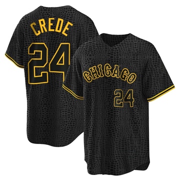Joe Crede Signed 2005 WS Champs Inscription Chicago Black Baseball Jer — RSA