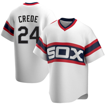 1630 Chicago White Sox JOE CREDE 2005 World Series Baseball Jersey WHT New