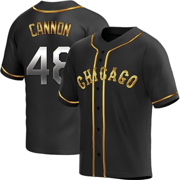 Replica Jonathan Cannon Youth Chicago White Sox Black Golden Alternate Jersey