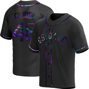 Replica Jonathan Cannon Youth Chicago White Sox Black Holographic Alternate Jersey