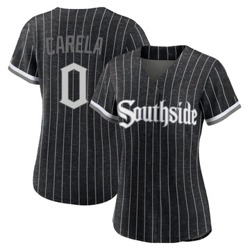 Replica Juan Carela Women's Chicago White Sox Black 2021 City Connect Jersey