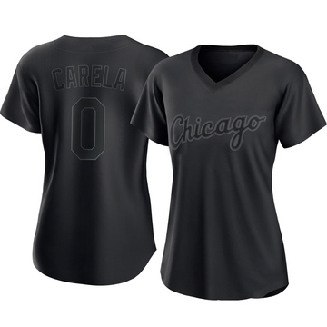 Replica Juan Carela Women's Chicago White Sox Black Pitch Fashion Jersey