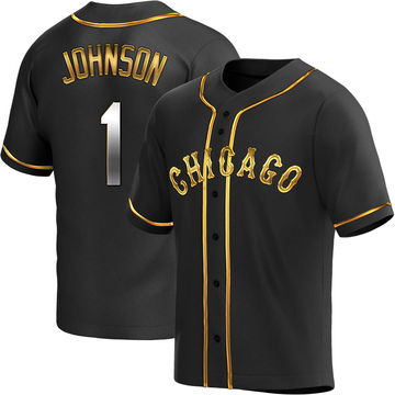 Replica Lance Johnson Youth Chicago White Sox Black Golden Alternate Jersey