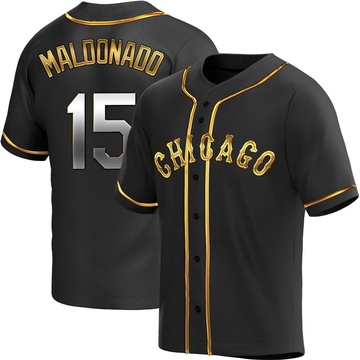 Replica Martin Maldonado Youth Chicago White Sox Black Golden Alternate Jersey