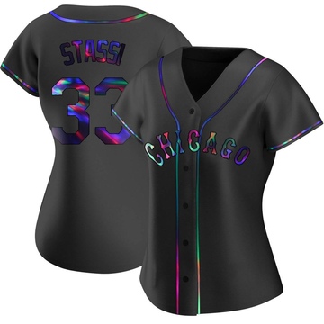 Replica Max Stassi Women's Chicago White Sox Black Holographic Alternate Jersey