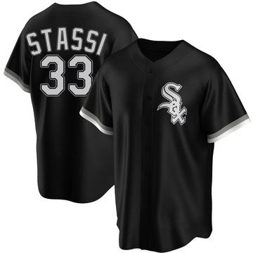 Replica Max Stassi Youth Chicago White Sox Black Alternate Jersey