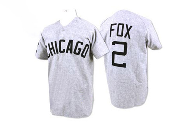 Replica Nellie Fox Men's Chicago White Sox Grey 1960 Throwback Jersey