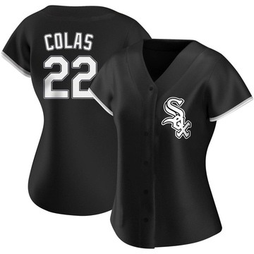 Replica Oscar Colas Women's Chicago White Sox Black Alternate Jersey