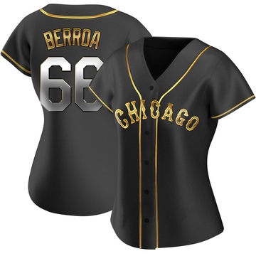 Replica Prelander Berroa Women's Chicago White Sox Black Golden Alternate Jersey