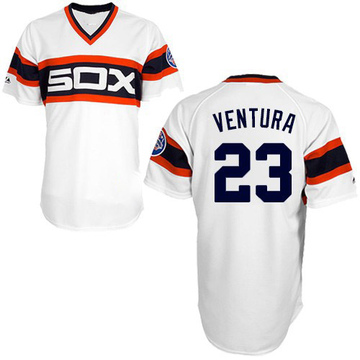 Replica Robin Ventura Men's Chicago White Sox White 1983 Throwback Jersey