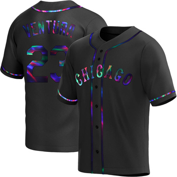 Replica Robin Ventura Youth Chicago White Sox Black Holographic Alternate Jersey