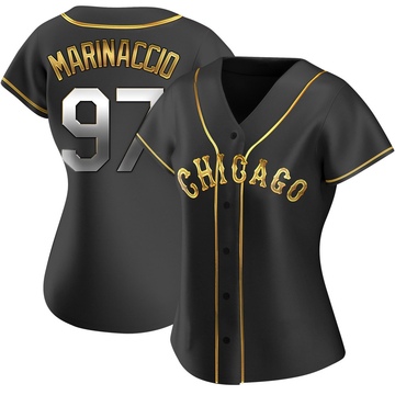 Replica Ron Marinaccio Women's Chicago White Sox Black Golden Alternate Jersey