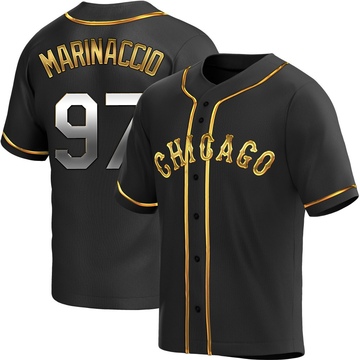 Replica Ron Marinaccio Youth Chicago White Sox Black Golden Alternate Jersey