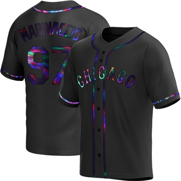 Replica Ron Marinaccio Youth Chicago White Sox Black Holographic Alternate Jersey