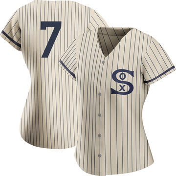 Men's Chicago White Sox Tim Anderson Nike Cream/Navy 2021 Field of Dreams  Replica Player Jersey