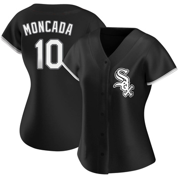 Nike Youth Replica Chicago White Sox Yoan Moncada #10 Cool Base Black Jersey