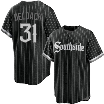 Replica Zach DeLoach Youth Chicago White Sox Black 2021 City Connect Jersey